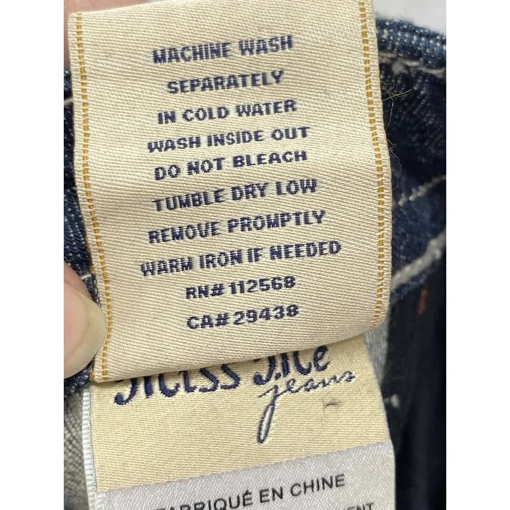 New Miss Me Jeans Womens Size 26 cut‎ off dark blue Denim distressed jorts